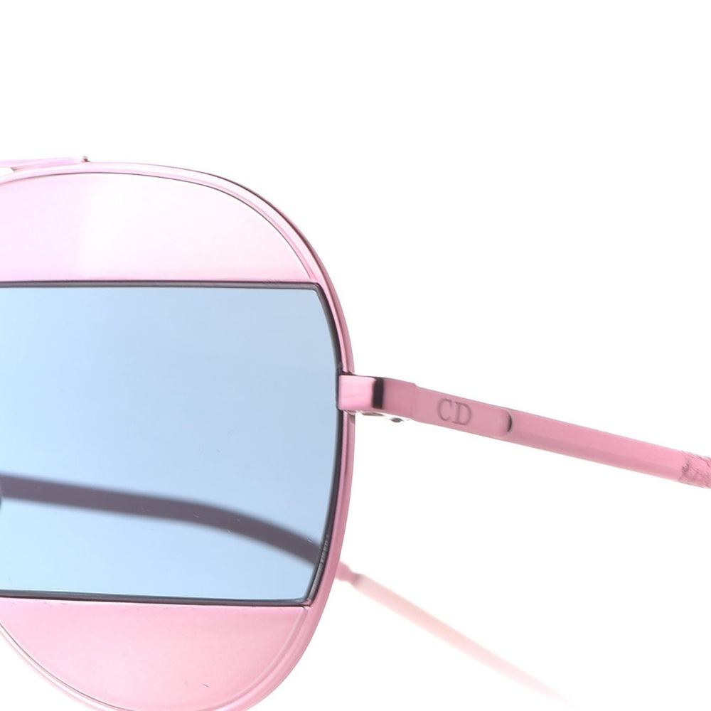 🔥🔥NWT The Funky Aviator Dior Split Blue And Pink Mirror 59MM Sunglasses - Picture 7 of 16